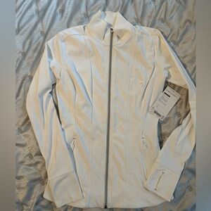 NWT Athleta Shanti Jacket, White, Size XS Powervita Fabric.